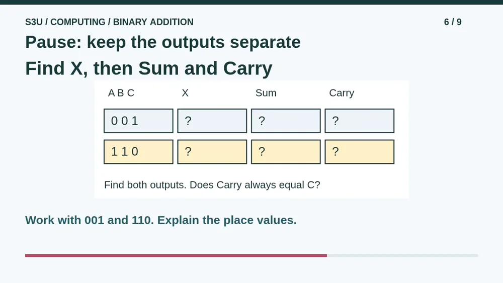 Video illustration: Pause: keep the outputs separate. The spoken explanation follows.