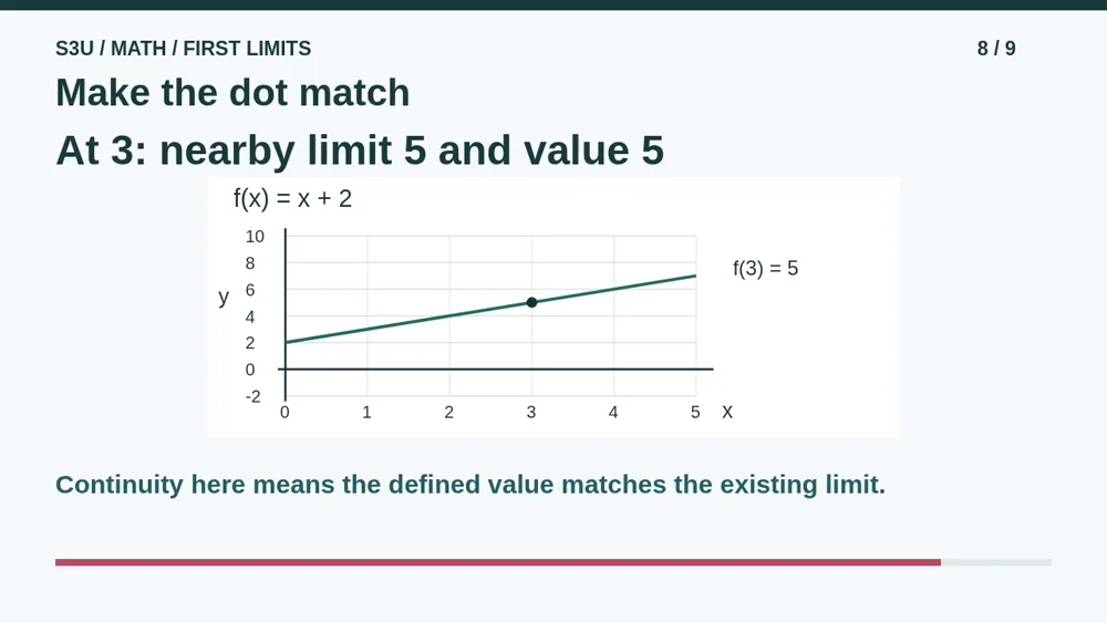 Video illustration: Make the dot match. The spoken explanation follows.