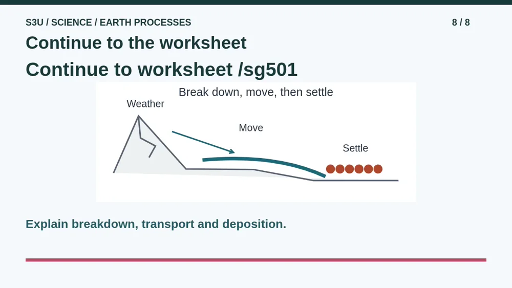 Video illustration: Continue to the worksheet. The spoken explanation follows.