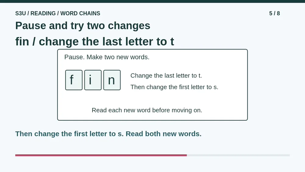 Video illustration: Pause and try two changes. The spoken explanation follows.