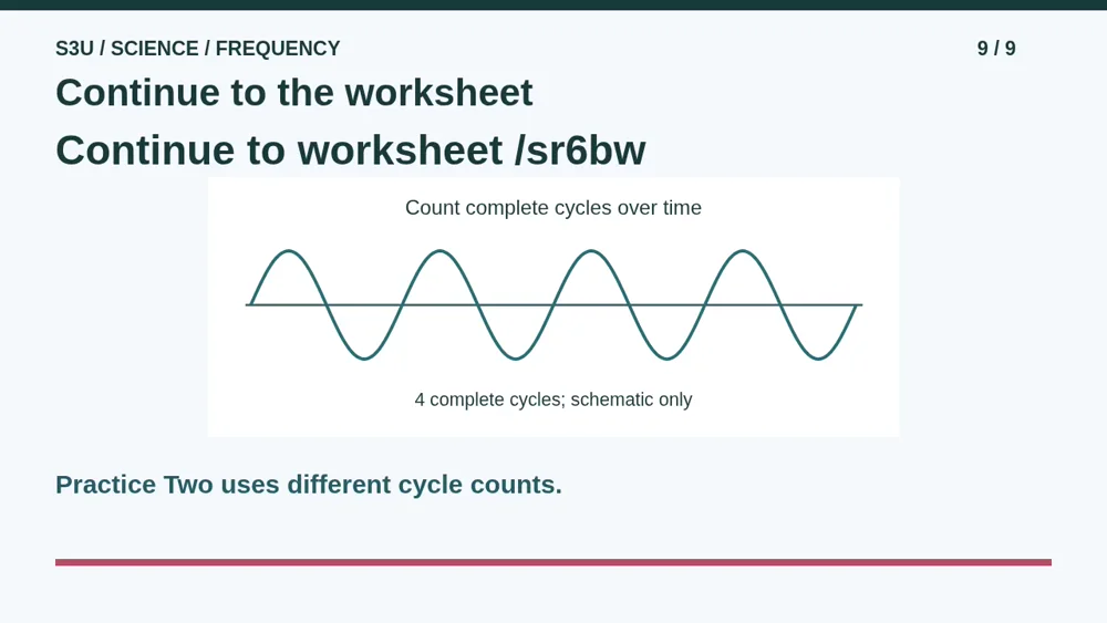 Video illustration: Continue to the worksheet. The spoken explanation follows.