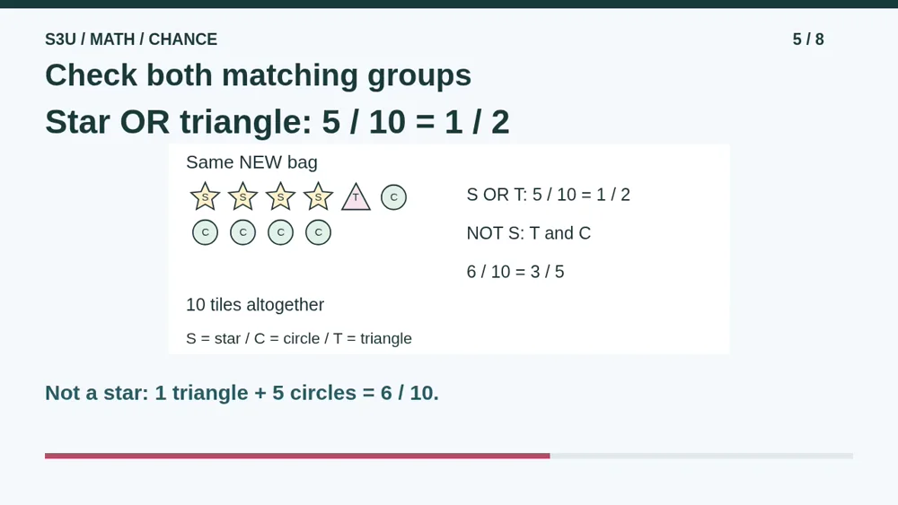 Video illustration: Check both matching groups. The spoken explanation follows.