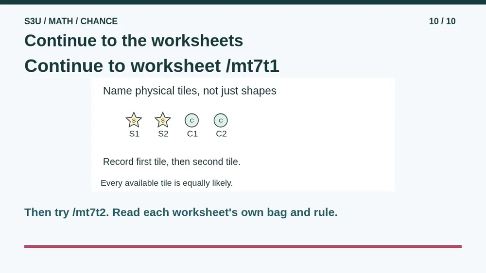 Video illustration: Continue to the worksheets. The spoken explanation follows.