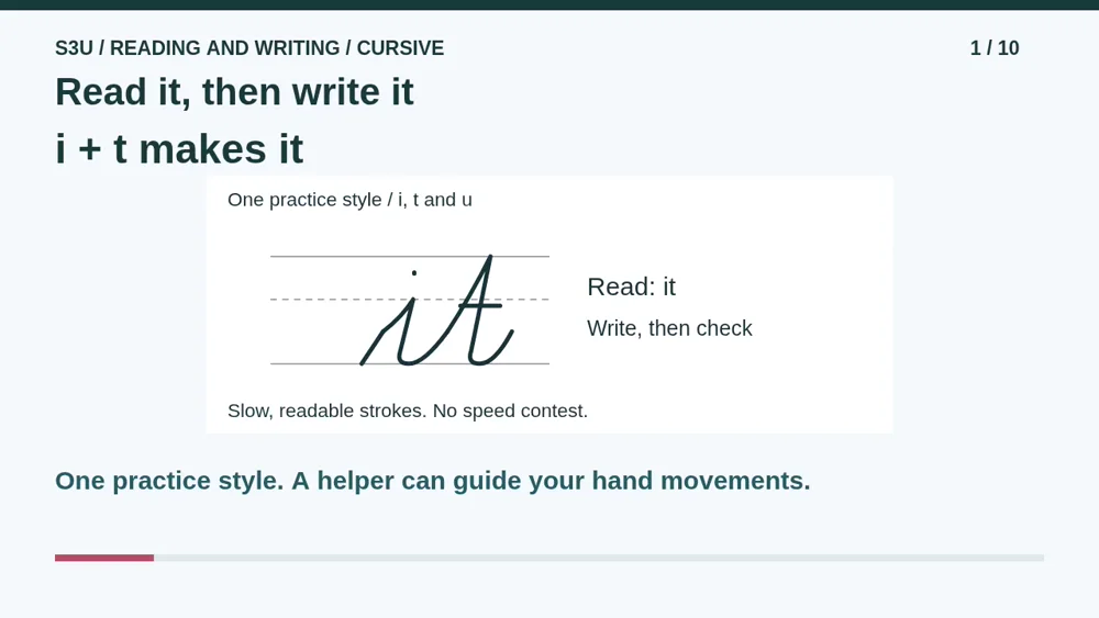 Video illustration: Read it, then write it. The spoken explanation follows.