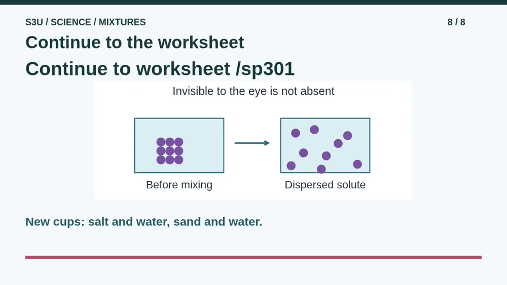 Video illustration: Continue to the worksheet. The spoken explanation follows.