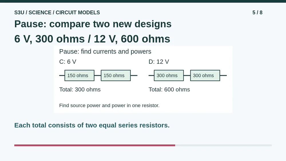 Video illustration: Pause: compare two new designs. The spoken explanation follows.