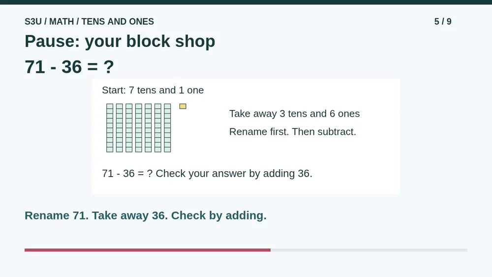 Video illustration: Pause: your block shop. The spoken explanation follows.
