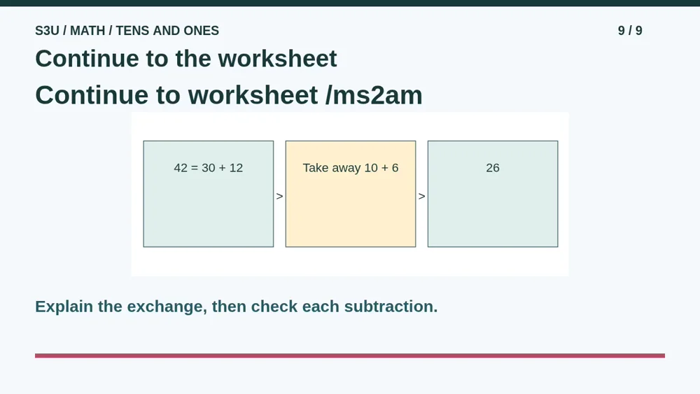 Video illustration: Continue to the worksheet. The spoken explanation follows.