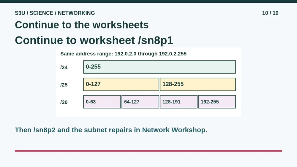 Video illustration: Continue to the worksheets. The spoken explanation follows.