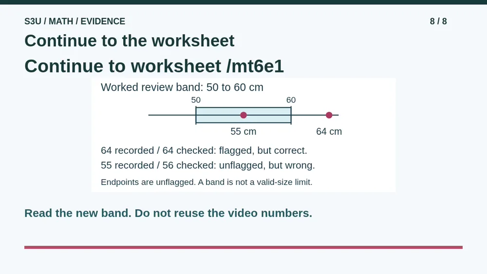 Video illustration: Continue to the worksheet. The spoken explanation follows.