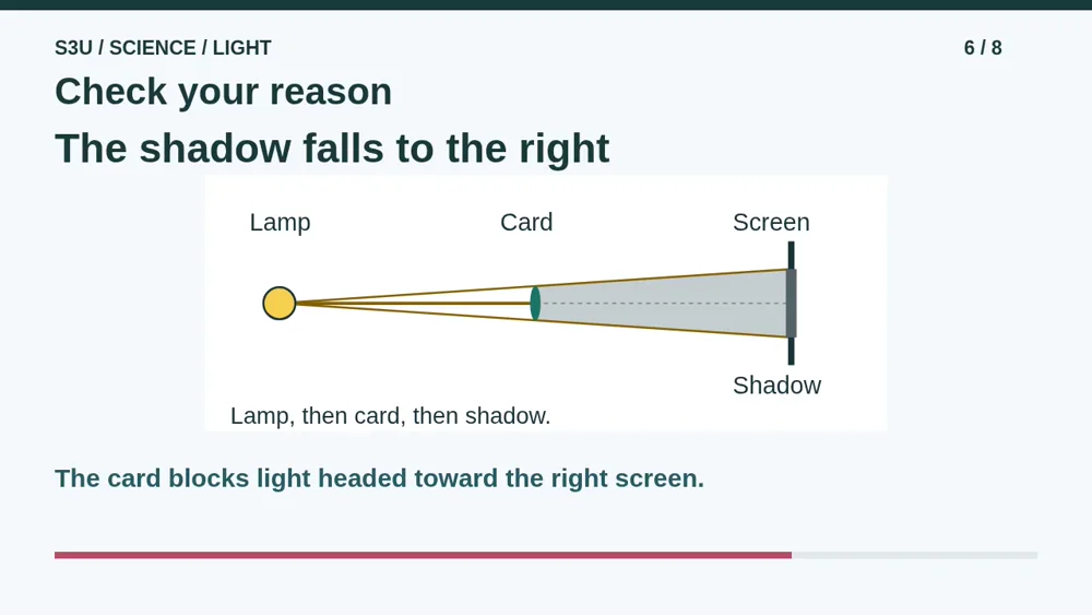 Video illustration: Check your reason. The spoken explanation follows.