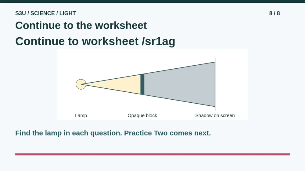 Video illustration: Continue to the worksheet. The spoken explanation follows.