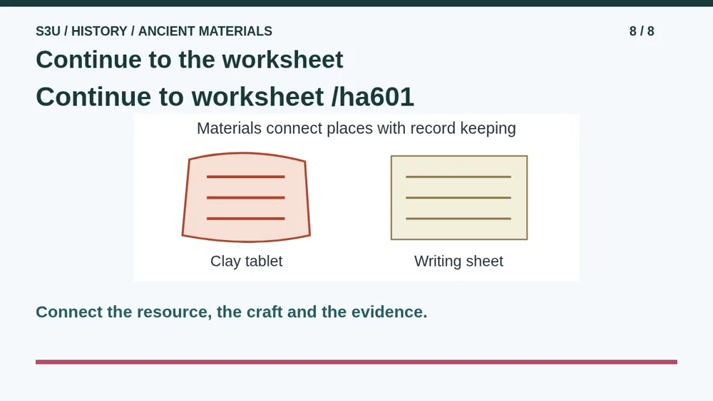 Video illustration: Continue to the worksheet. The spoken explanation follows.