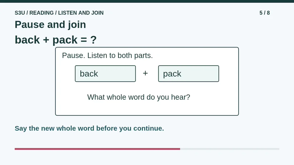 Video illustration: Pause and join. The spoken explanation follows.