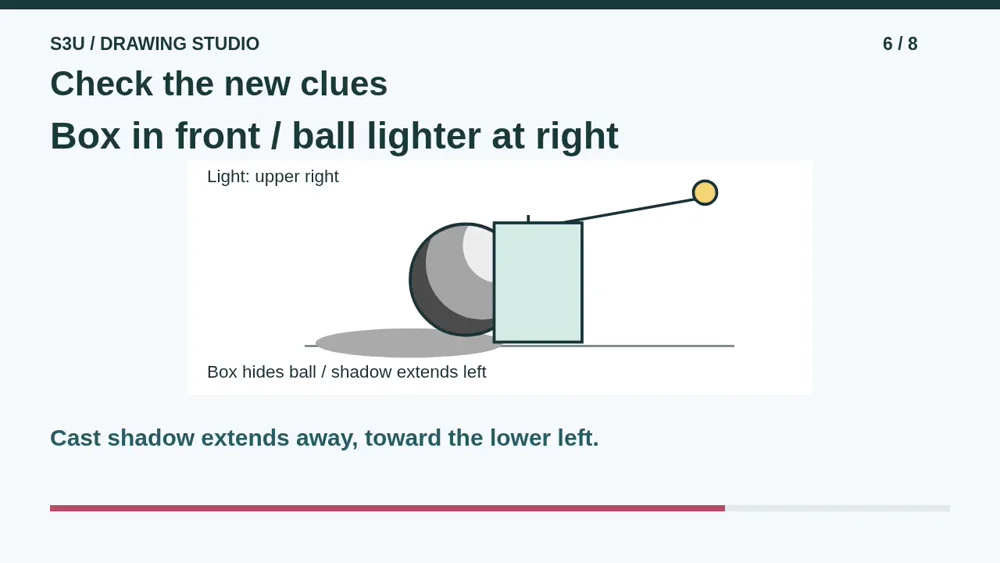 Video illustration: Check the new clues. The spoken explanation follows.