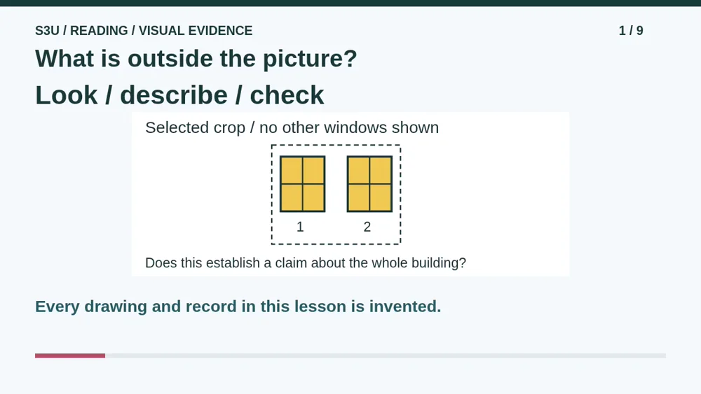 Video illustration: What is outside the picture?. The spoken explanation follows.