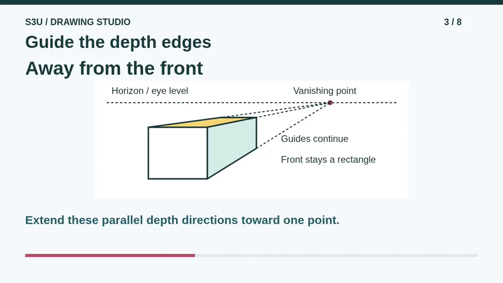 Video illustration: Guide the depth edges. The spoken explanation follows.