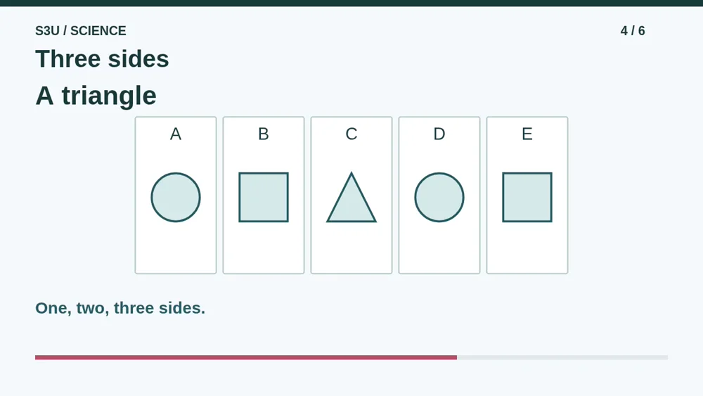 Video illustration: Three sides. The spoken explanation follows.