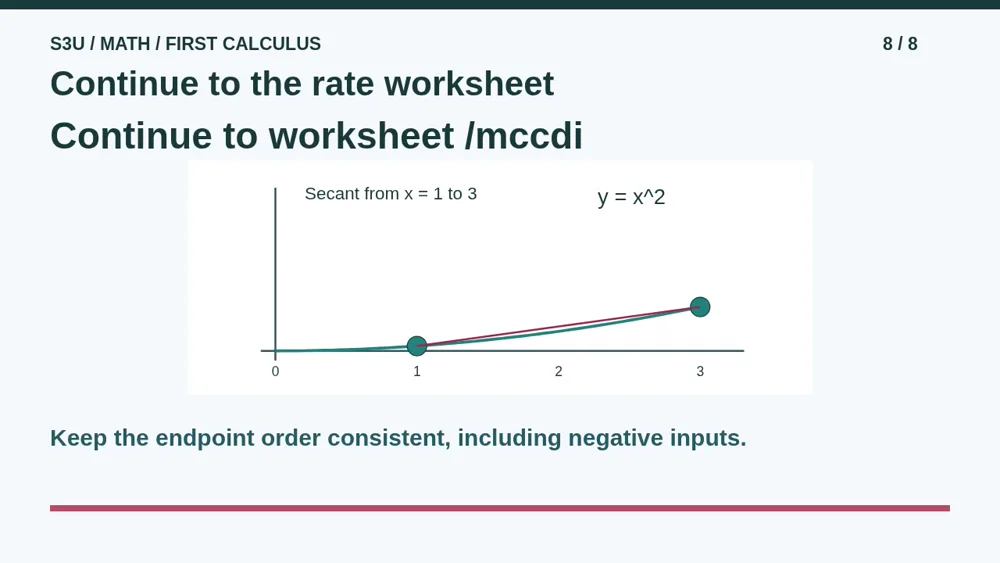 Video illustration: Continue to the rate worksheet. The spoken explanation follows.