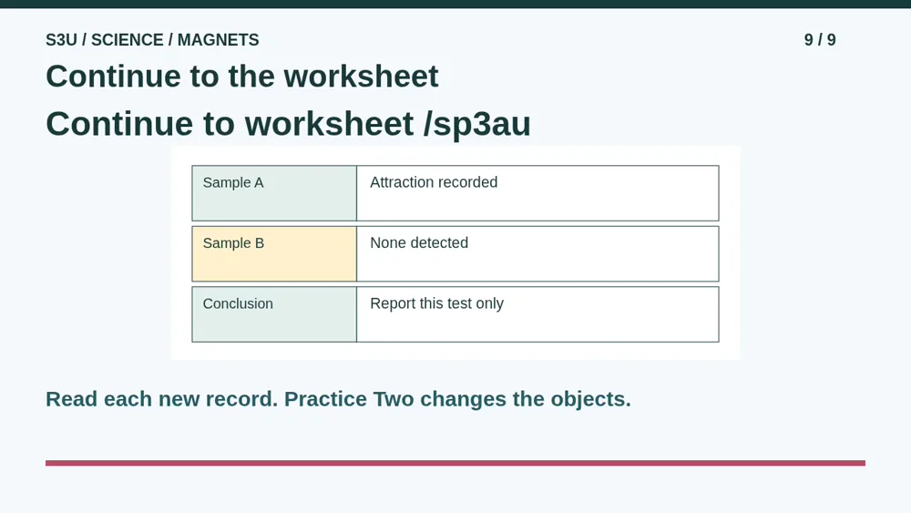 Video illustration: Continue to the worksheet. The spoken explanation follows.