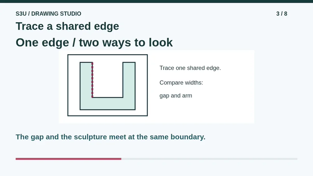 Video illustration: Trace a shared edge. The spoken explanation follows.