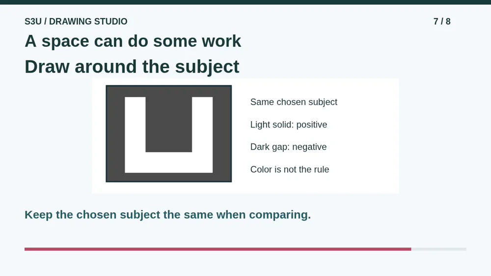 Video illustration: A space can do some work. The spoken explanation follows.