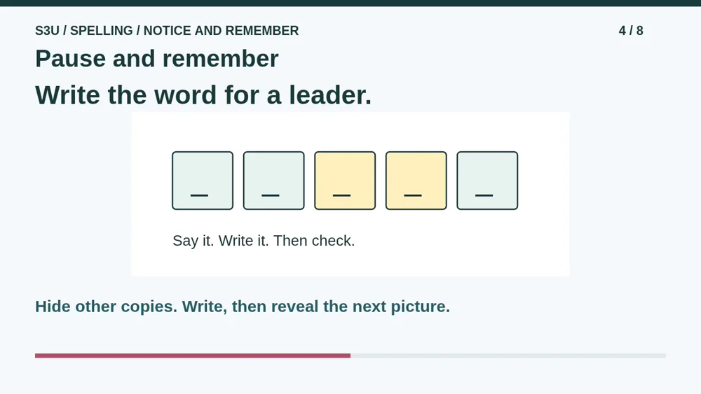Video illustration: Pause and remember. The spoken explanation follows.