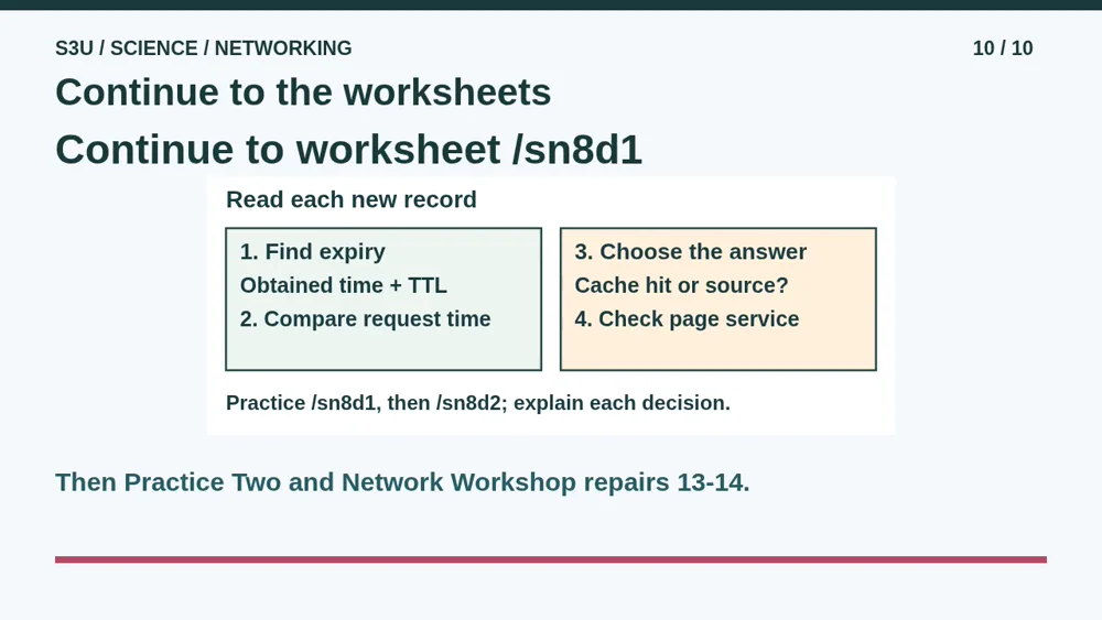 Video illustration: Continue to the worksheets. The spoken explanation follows.