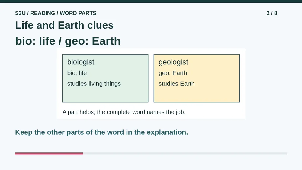 Video illustration: Life and Earth clues. The spoken explanation follows.