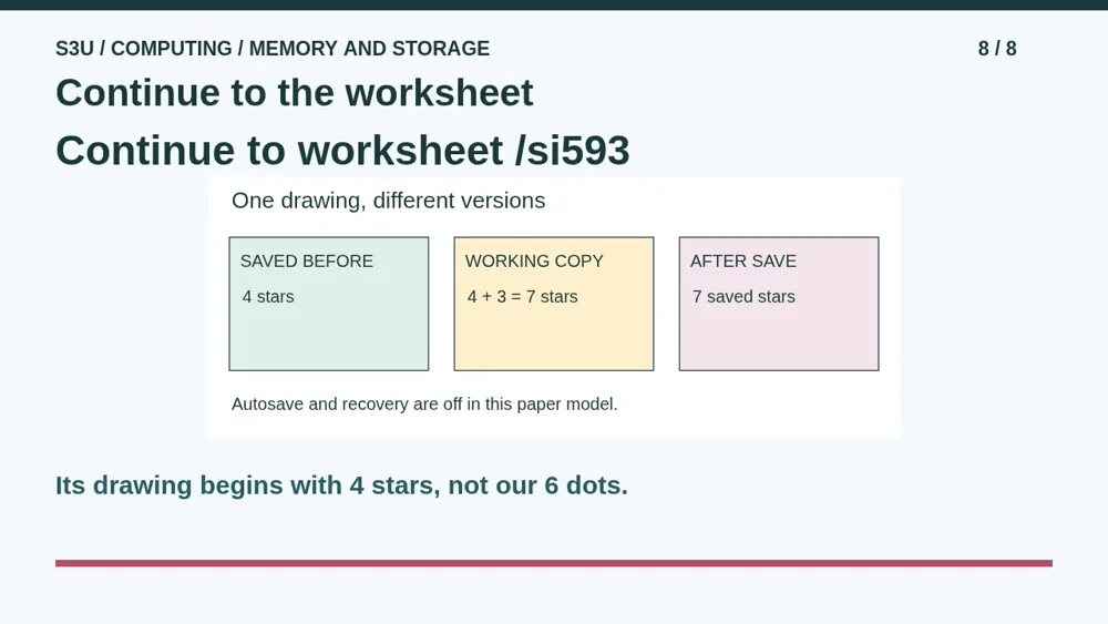 Video illustration: Continue to the worksheet. The spoken explanation follows.